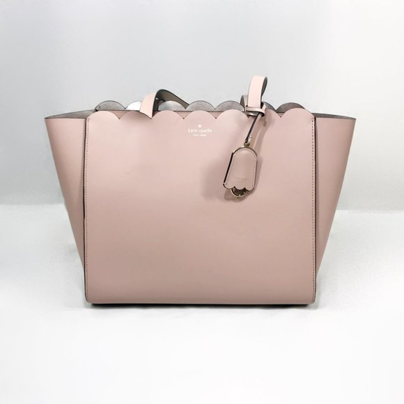 Kat Spade Magnolia Street Pink Leather Tote Bag Shopper Handbag Purse Large - Picture 4 of 14